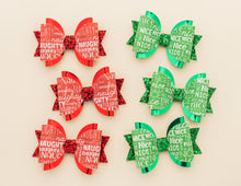 Load image into Gallery viewer, Naughty and Nice 3.5inch (8.9cm) Pigtail Maria Bow Set