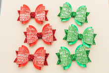 Load image into Gallery viewer, Naughty and Nice 3.5inch (8.9cm) Pigtail Maria Bow Set