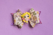 Load image into Gallery viewer, Long Hair Princess 3.5 inch Fancy Clay Bow