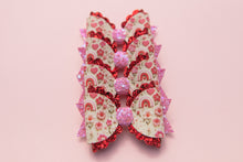 Load image into Gallery viewer, Hearts and Rainbow Floral 3.5 inch Maria Bows (Singles)