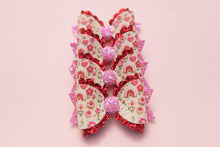Load image into Gallery viewer, Hearts and Rainbow Floral 3.5 inch Maria Bows (Singles)