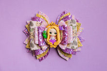 Load image into Gallery viewer, Long Hair Princess 4.5 inch Signature Clay Bow
