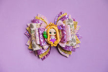 Load image into Gallery viewer, Long Hair Princess 4.5 inch Signature Clay Bow