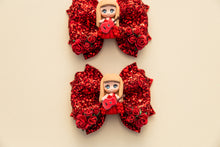 Load image into Gallery viewer, Pop Singer Red Dress 3.5 inch Phoebe Clay Bow