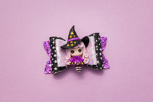 Load image into Gallery viewer, Purple Witch 3.5 inch Imogen Clay Bow