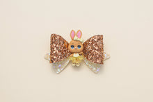 Load image into Gallery viewer, Brown Ballerina Bunny in Yellow 3.5 inch (8.9cm) Party Clay Bow