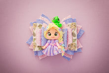 Load image into Gallery viewer, OOAK Long Hair Princess 4.5inch (11.4cm) Signature Clay Bow