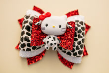 Load image into Gallery viewer, Cute Kitty in Cow Costume 4 inch Phoebe Clay Bow