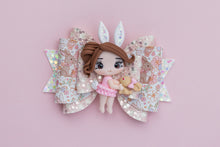 Load image into Gallery viewer, Bunny Girl Brunette 4.5 inch (11.4cm) Maria Clay Bow