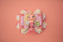 Load image into Gallery viewer, Yellow and Coral Mermaid 4.5 inch Signature Clay Bow