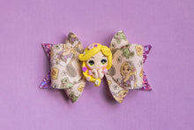 Load image into Gallery viewer, Long Hair Princess 3.5 inch Fancy Clay Bow