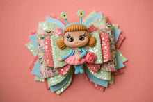 Load image into Gallery viewer, Cartoon Sea Snail Girl 4.5 inch Signature Clay Bow