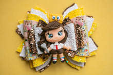 Load image into Gallery viewer, Cartoon Sponge Chef Girl 4.5 inch Signature Clay Bow