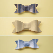 Load image into Gallery viewer, 3 inch Metallic Penny Bows Assorted Colours