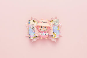 Cute Pink Monster 3.5inch (8.9cm) Maria Clay Bow
