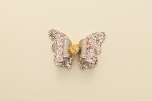 Floral Butterfly in Gold 3.5inch (8.9cm) Butterfly Bow