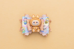 Cute Brown Monster 3.5inch (8.9cm) Maria Clay Bow
