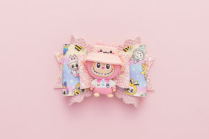 Cute Pink Monster 3.5inch (8.9cm) Maria Clay Bow