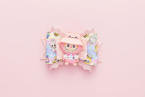 Cute Pink Monster 3.5inch (8.9cm) Maria Clay Bow