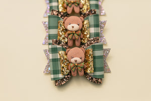 Christmas Bear 3.5 inch Maria Clay Bow