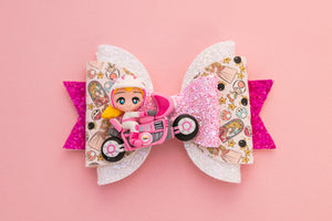 Super Princess on Motorbike 4.5 inch Maria Clay Bow