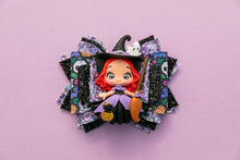 Load image into Gallery viewer, Cute Witch 4.5 inch Signature Clay Bow
