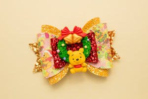 Wreath Hunny Bear 4.5inch Maria Clay Bow