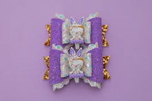 Load image into Gallery viewer, Purple Ballerina Bunny 3.5inch (9cm) Maria Clay Bow
