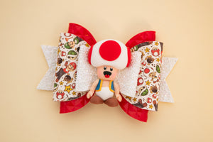 Super Toadstool 4.5 inch Maria Clay Bow