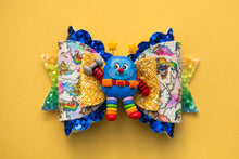 Load image into Gallery viewer, Cute Blue Sprite 3.5 inch Maria Clay Bow
