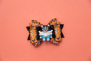 Halloween Blue Pup 3.5 Maria Clay Bow