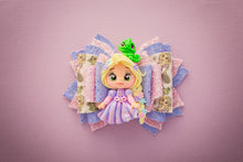Load image into Gallery viewer, OOAK Long Hair Princess 4.5inch (11.4cm) Signature Clay Bow
