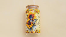 Load and play video in Gallery viewer, 16oz She is a Sunflower Glass Libbey Cup
