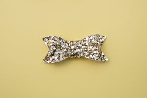 3 inch Glitter Penny Bows Assorted Colours