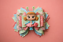 Load image into Gallery viewer, Cartoon Sea Snail Girl 4.5 inch Signature Clay Bow
