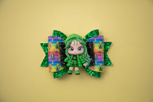 Green Rainbow School Girl 4.5 inch Maria Clay Bow