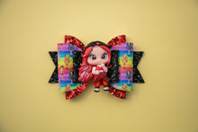 Load image into Gallery viewer, Red Rainbow School Girl 4.5 inch Maria Clay Bow
