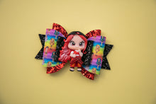 Load image into Gallery viewer, Red Rainbow School Girl 4.5 inch Maria Clay Bow
