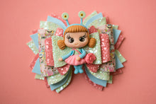 Load image into Gallery viewer, Cartoon Sea Snail Girl 4.5 inch Signature Clay Bow
