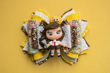 Load image into Gallery viewer, Cartoon Sponge Chef Girl 4.5 inch Signature Clay Bow
