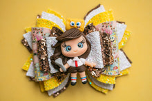 Load image into Gallery viewer, Cartoon Sponge Chef Girl 4.5 inch Signature Clay Bow
