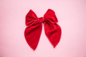 5 inch Velvet Bows Assorted Colours