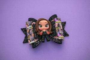 Murder Mystery and Makeup Girl 4.5 inch Maria Clay Bow