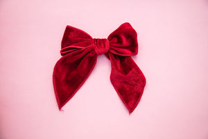 5 inch Velvet Bows Assorted Colours