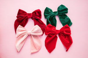 5 inch Velvet Bows Assorted Colours