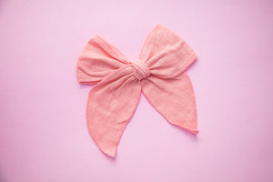 5 inch Linen Bows Assorted Colours