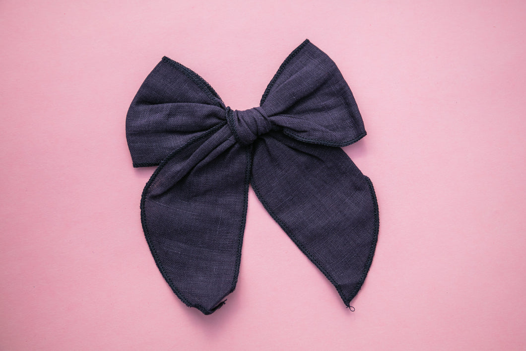 5 inch Linen Bows Assorted Colours