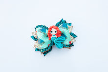 Load image into Gallery viewer, OOAK Mermaid Princesses: 14 Princess Designs 4 inch Vintage Scallop Clay Bow
