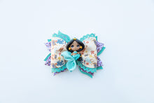 Load image into Gallery viewer, OOAK Mermaid Princesses: 14 Princess Designs 4 inch Vintage Scallop Clay Bow
