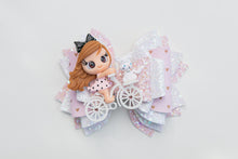 Load image into Gallery viewer, Bicycle Girls with Pets 4.5 inch Layered Clay Bows Assorted Designs
